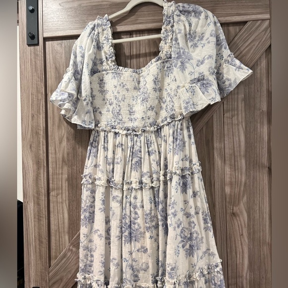 Needle & Thread NEW Rambling Roses Cotton Smocked Midi Dress - Picture 4 of 8